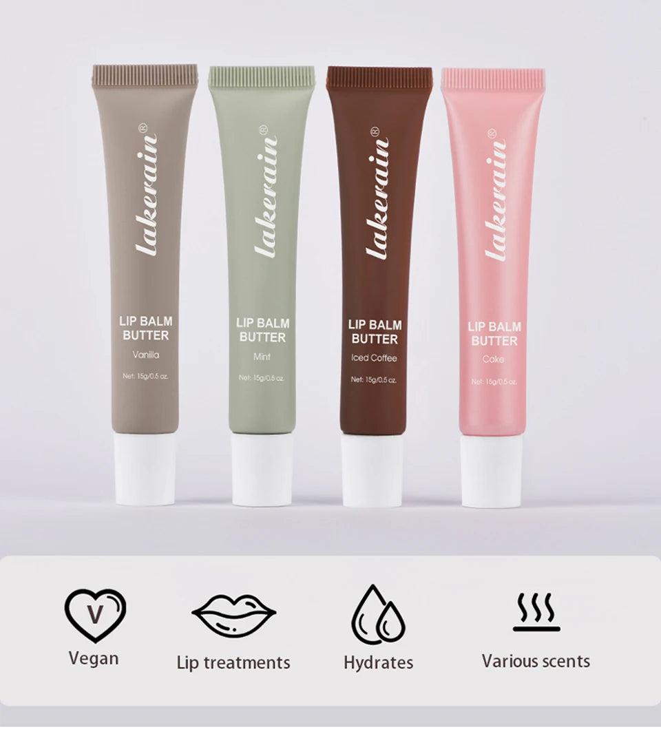 Summer Moisturizing Lip Balm Gloss – Transparent Lip Oil with Vanilla, Mint & Iced Coffee Scents - Roomsium