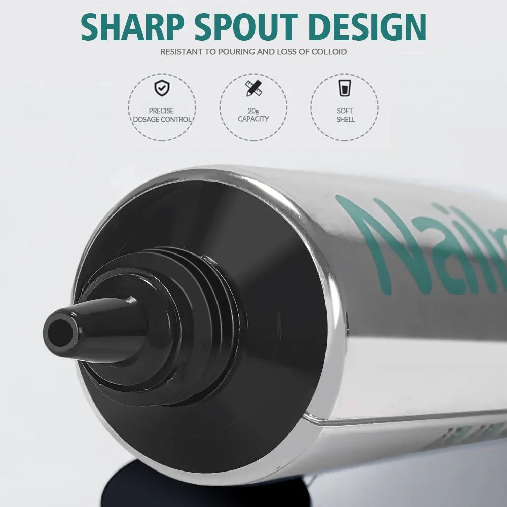 Nailpop Pro Soft Nail Tips Gel Glue 20g – UV/LED Adhesive for Fake Nails & Gel Extensions - Roomsium