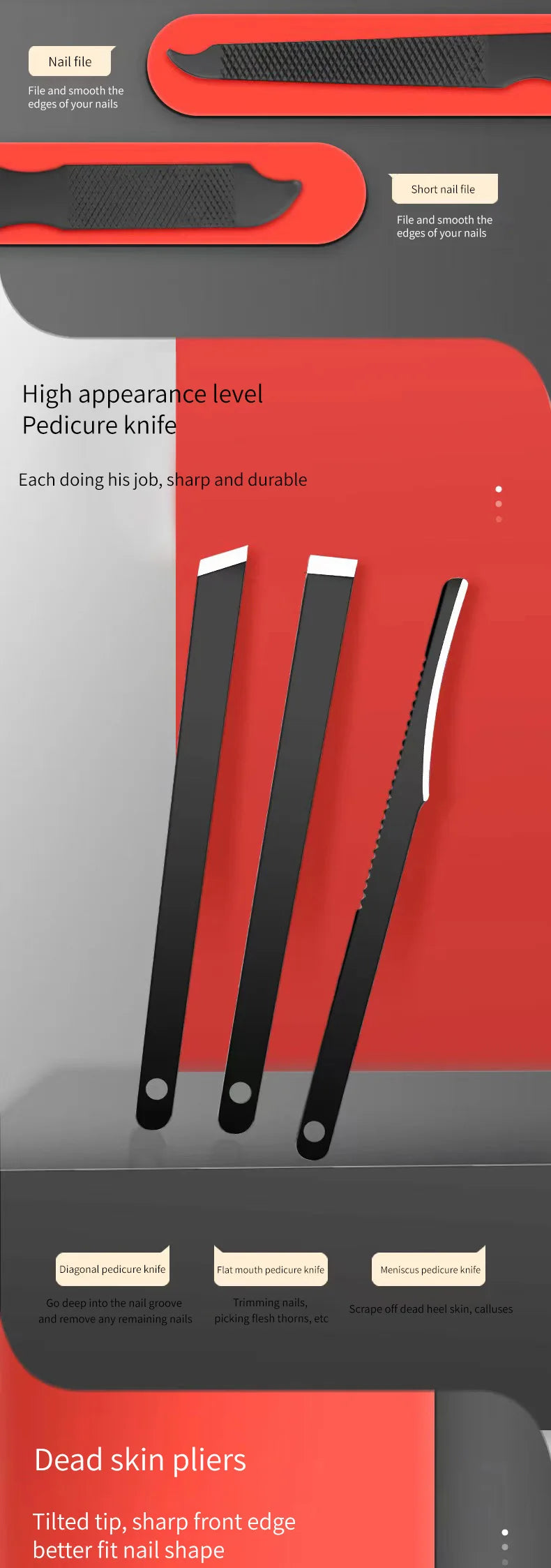 Stainless Steel Nail Clipper Set – Complete Manicure & Pedicure Beauty Tool Kit - Roomsium