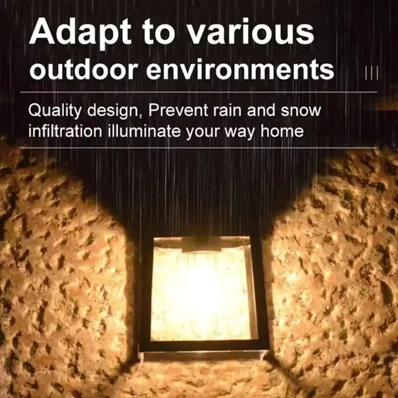 Solar Outdoor Waterproof LED Wall Light with Motion Sensor – IP65 Garden & Fence Lamp - Roomsium