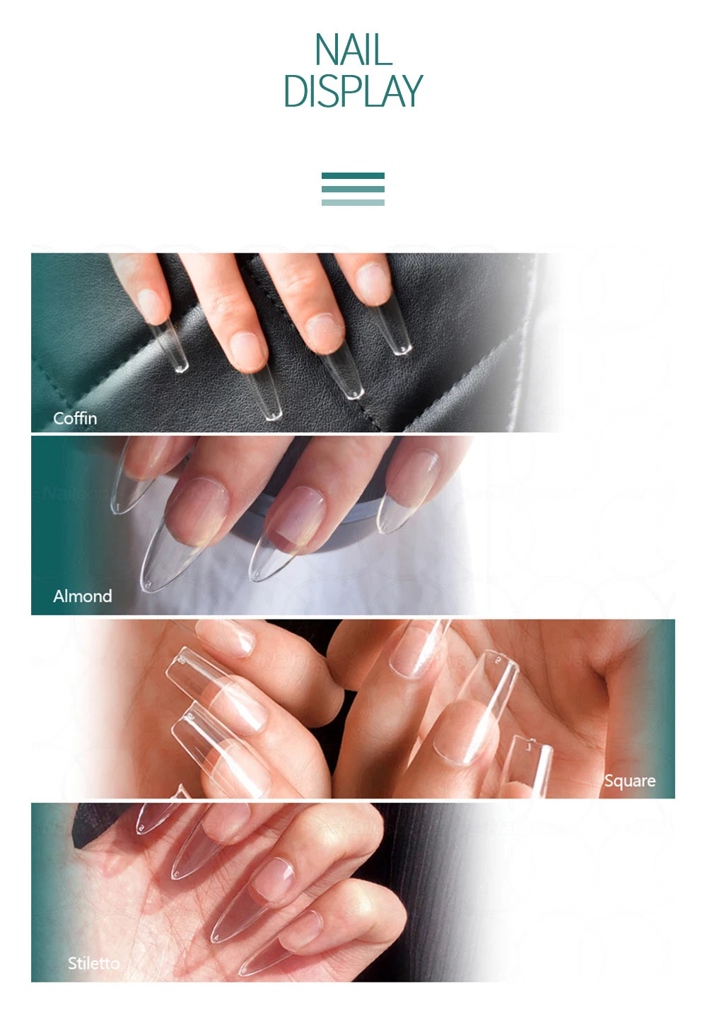 Nailpop Nail Extension Kit 600pcs Soft Gel Nail Tips with Glue Gel & UV Lamp – Fast Nail Extension Set for DIY & Professional Use - Roomsium