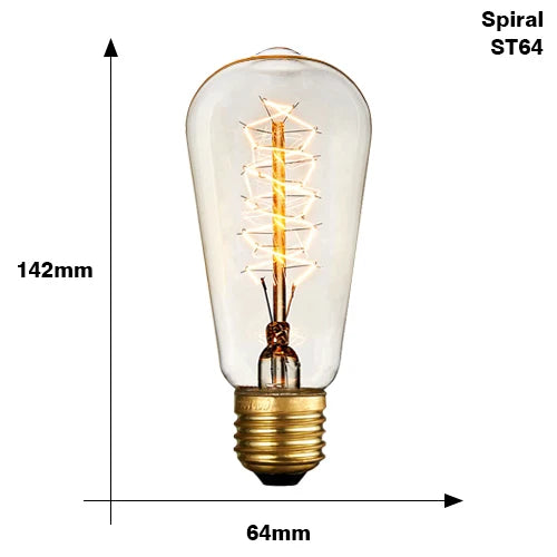 YNL E27 Retro Edison Bulb 220V 40W – ST64 G80 G95 G125 Vintage Filament Light Bulb - Roomsium