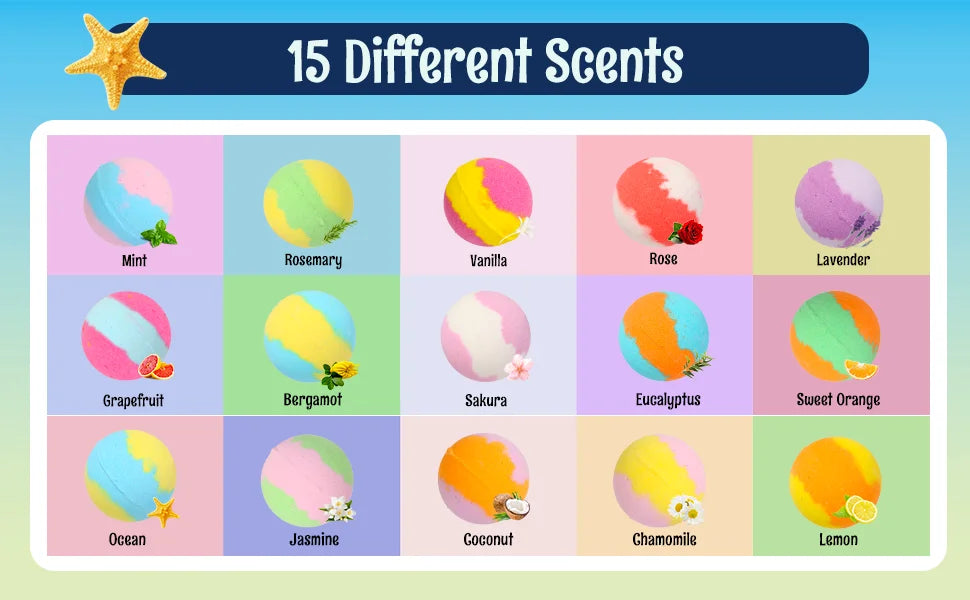 Bath Bombs for Kids with Surprise Inside – 24 Pack Bubble Bath Fizzies