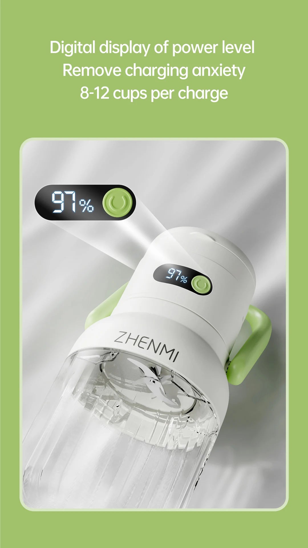 ZHENMI Large-Capacity Portable Juicer / Blender – J15 (33oz / 1L)