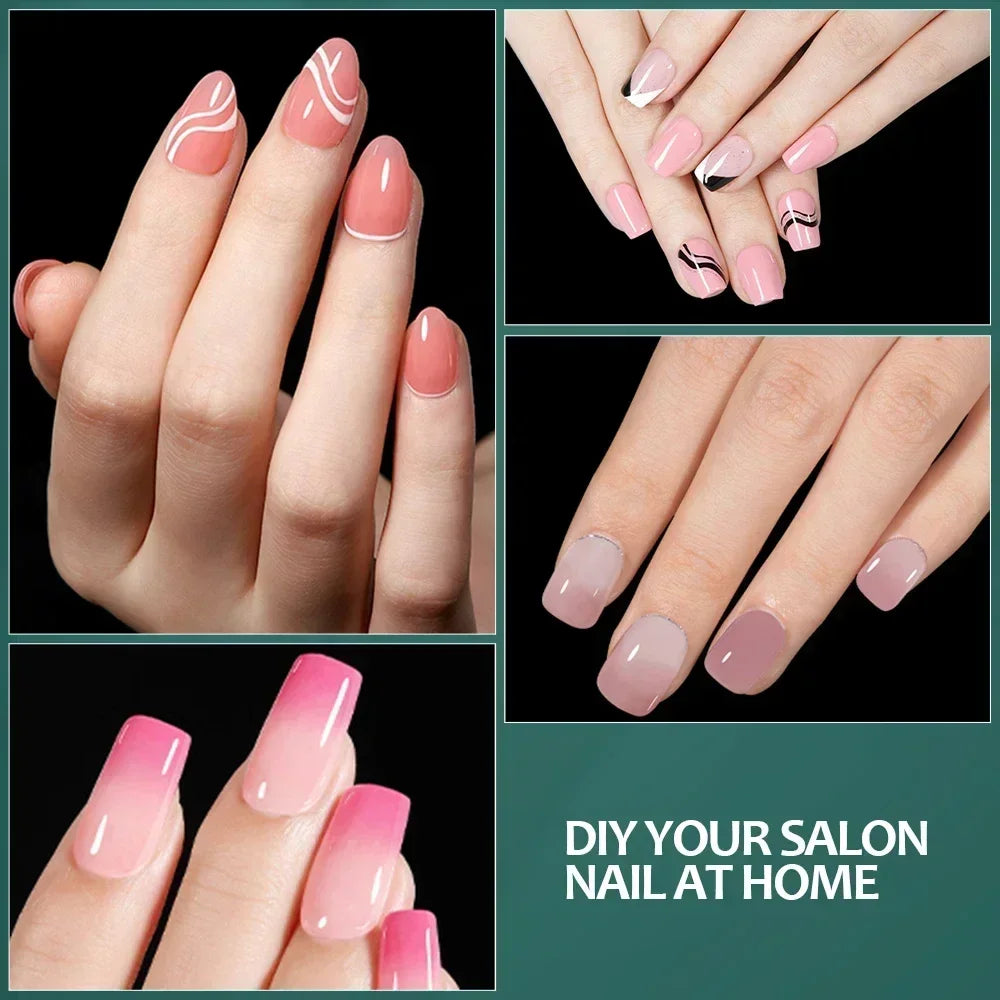 NAILPOP 600PCS Soft Gel X Nail Tips – Full Cover Coffin Almond Oval Pre-Buff Semi-Matte False Nails - Roomsium