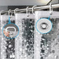 Transparent PEVA Shower Curtain Liner with Hooks – Waterproof Cobblestone Design - Roomsium