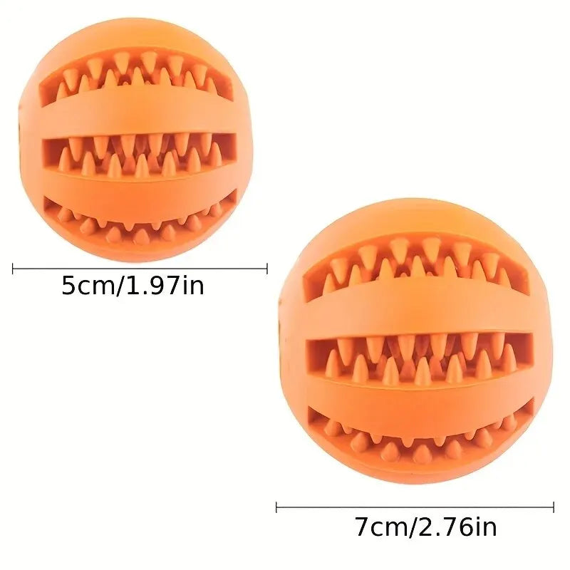 Dog Chew Ball Toy – Bite-Resistant Rubber Treat Feeder & Tooth Cleaning Ball