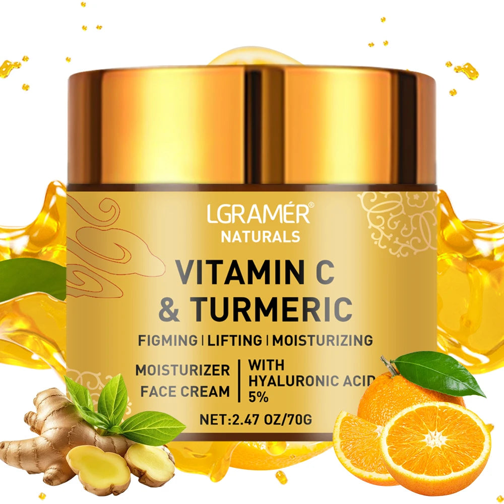 Turmeric & Vitamin C Face Cream with Retinol – Moisturizing Facial Cream (70g) - Roomsium
