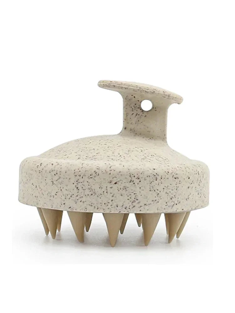 Silicone Scalp Shampoo Brush – Wheat Straw Hair Washing & Scalp Massage Comb (7×8cm) - Roomsium