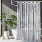 Transparent PEVA Shower Curtain Liner with Hooks – Waterproof Cobblestone Design - Roomsium