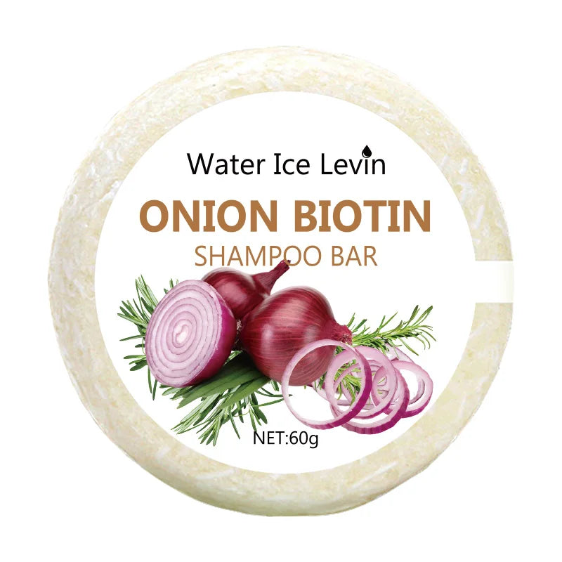 Onion & Biotin Shampoo Bar 60g – Rosemary-Infused Solid Hair Cleanser for All Hair Types - Roomsium
