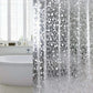 Transparent PEVA Shower Curtain Liner with Hooks – Waterproof Cobblestone Design - Roomsium