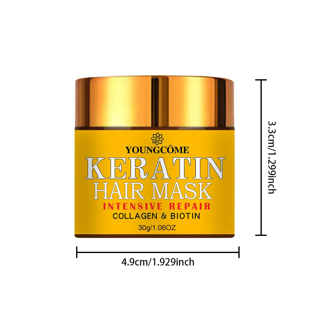 Keratin Hair Repair Mask with Biotin & Collagen – Deep Treatment