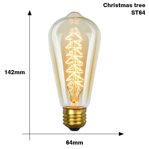 YNL E27 Retro Edison Bulb 220V 40W – ST64 G80 G95 G125 Vintage Filament Light Bulb - Roomsium