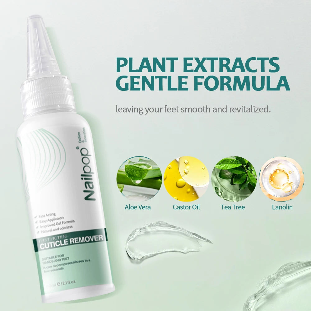 Nailpop Professional Callus Remover Kit – Extra Strength Foot Gel & Rasp File for Dry Cracked Heels - Roomsium