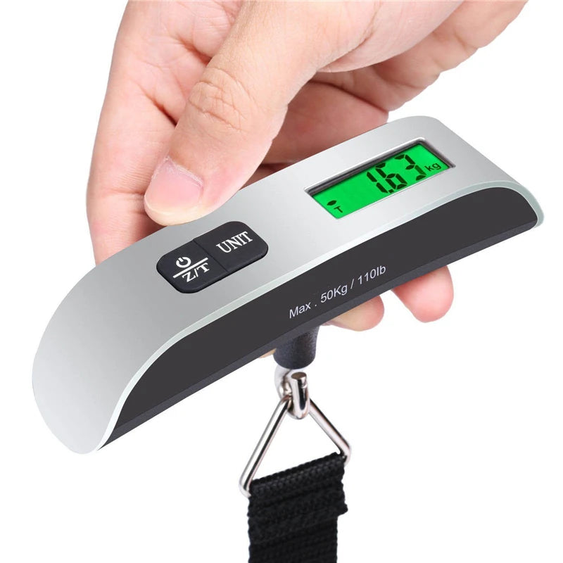Portable Digital Luggage Scale 110lb / 50kg – LCD Hanging Travel Scale