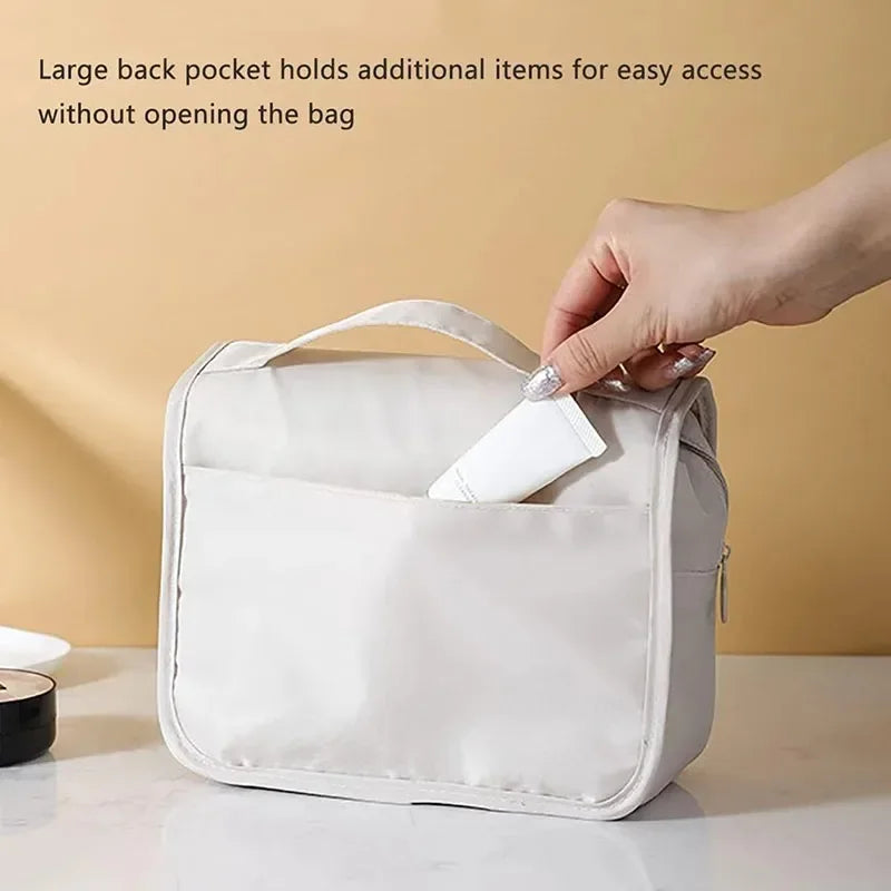 Waterproof Travel Makeup Bag with Hook – Hanging Toiletries Organizer - Roomsium