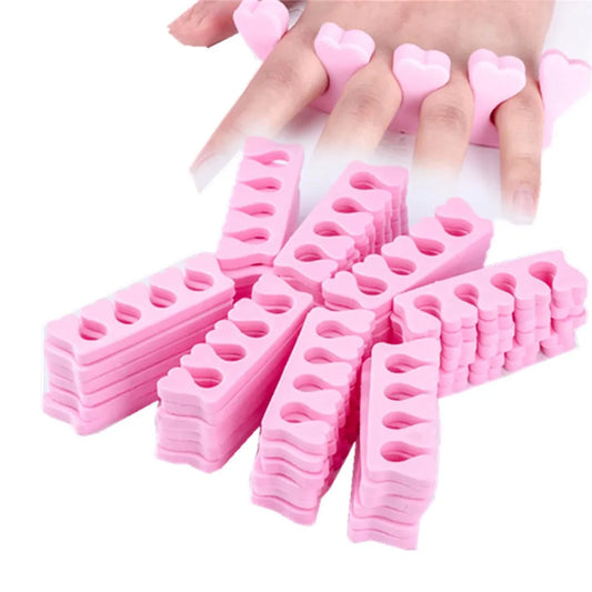 50 Pairs Soft Toe Separators – Flexible Pedicure Nail Spacers