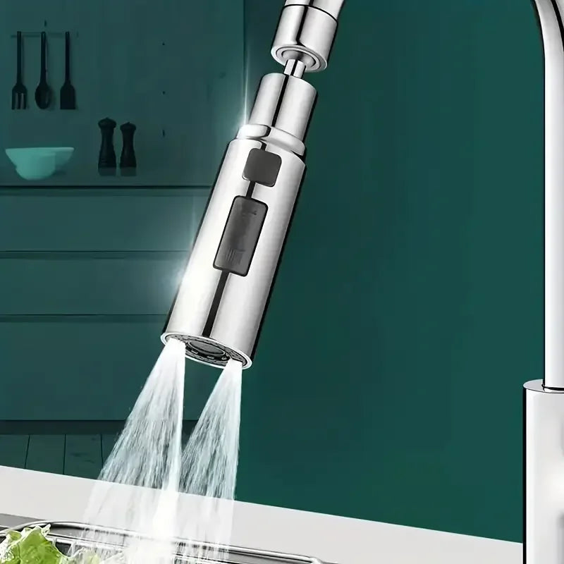 3-Mode Kitchen Faucet Extender – Anti-Splash Water-Saving Spout Adapter - Roomsium