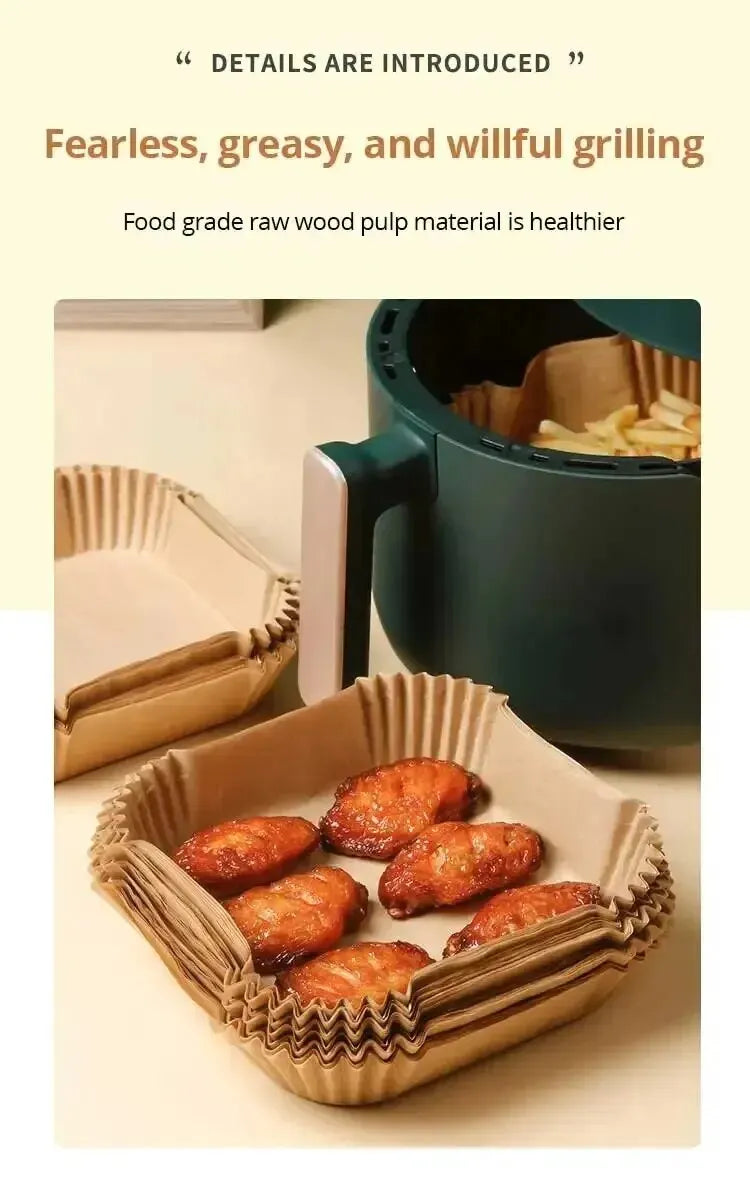 Air Fryer Disposable Paper Liners – Non-Stick Baking Paper