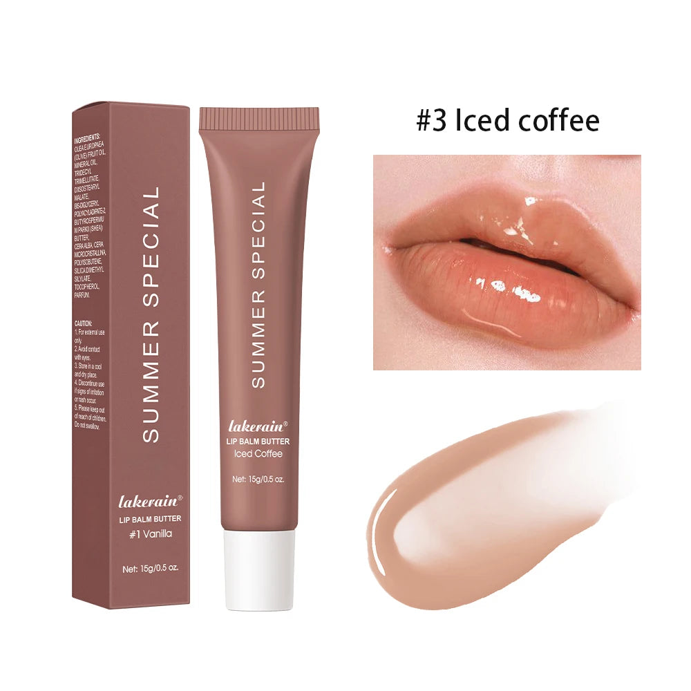 Summer Moisturizing Lip Balm Gloss – Transparent Lip Oil with Vanilla, Mint & Iced Coffee Scents - Roomsium