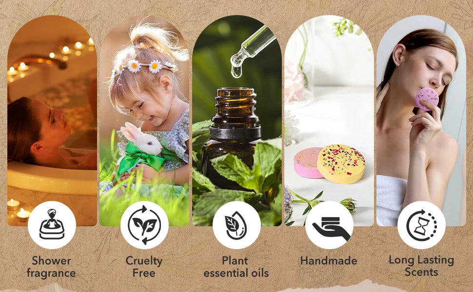 Shower Steamers Aromatherapy – 8 Pack Spa Gift Set for Women & Men