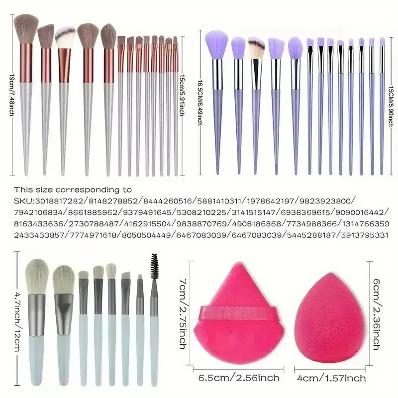 ZXZZS Professional Makeup Brush Set – Soft Fluffy Cosmetic Brushes (13–16pcs) - Roomsium