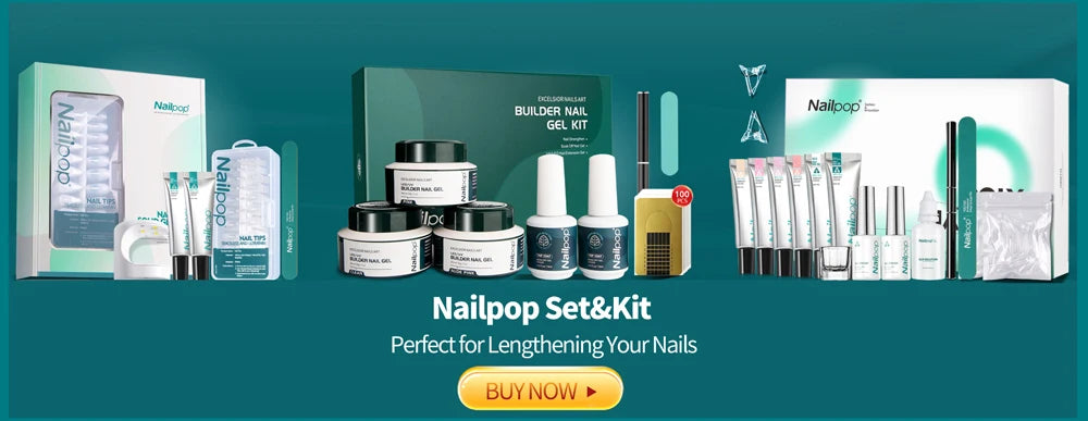 Nailpop Nail Extension Kit 600pcs Soft Gel Nail Tips with Glue Gel & UV Lamp – Fast Nail Extension Set for DIY & Professional Use - Roomsium