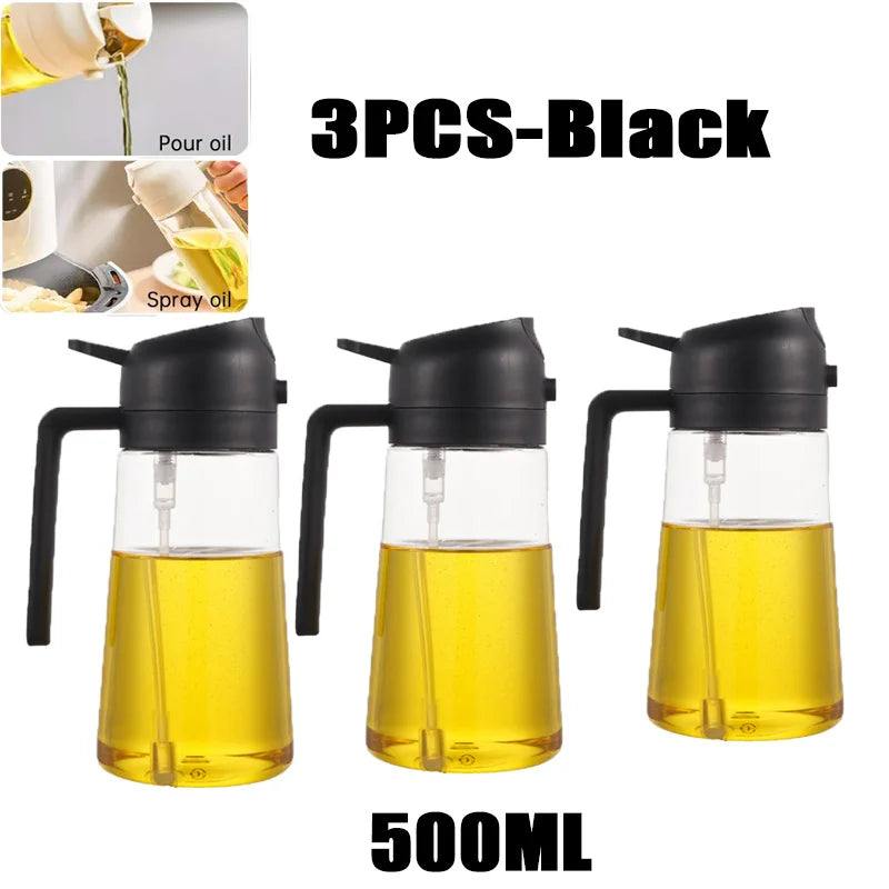 Oil Spray Bottle for Cooking & BBQ – Plastic Olive Oil Sprayer (200 / 300 / 500 ml)