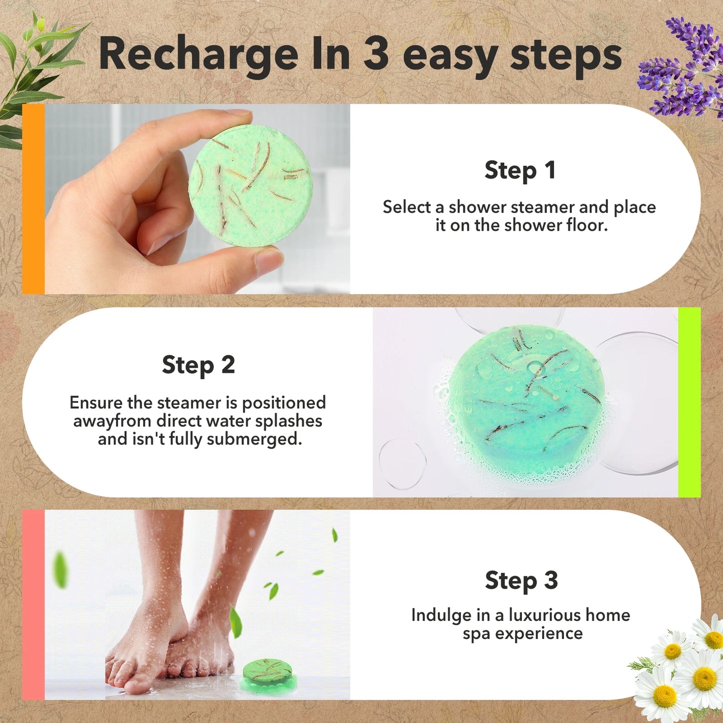 Shower Steamers Aromatherapy – 8 Pack Spa Gift Set for Women & Men