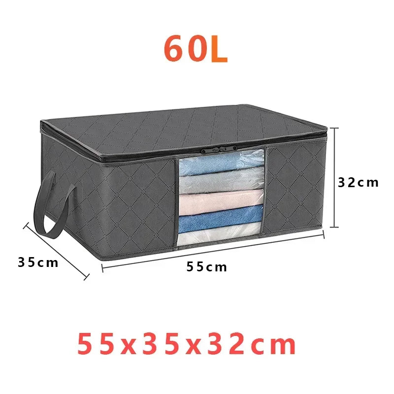 Large Capacity Clothes Storage Bag Foldable Closet Organizer