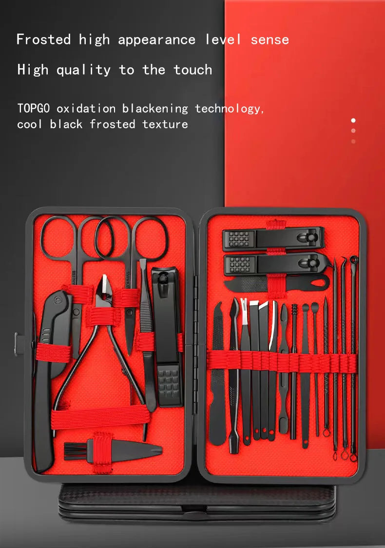 Stainless Steel Nail Clipper Set – Complete Manicure & Pedicure Beauty Tool Kit - Roomsium