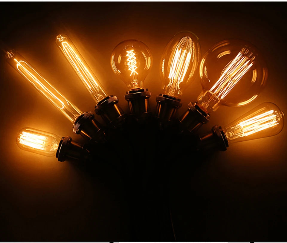 YNL E27 Retro Edison Bulb 220V 40W – ST64 G80 G95 G125 Vintage Filament Light Bulb - Roomsium