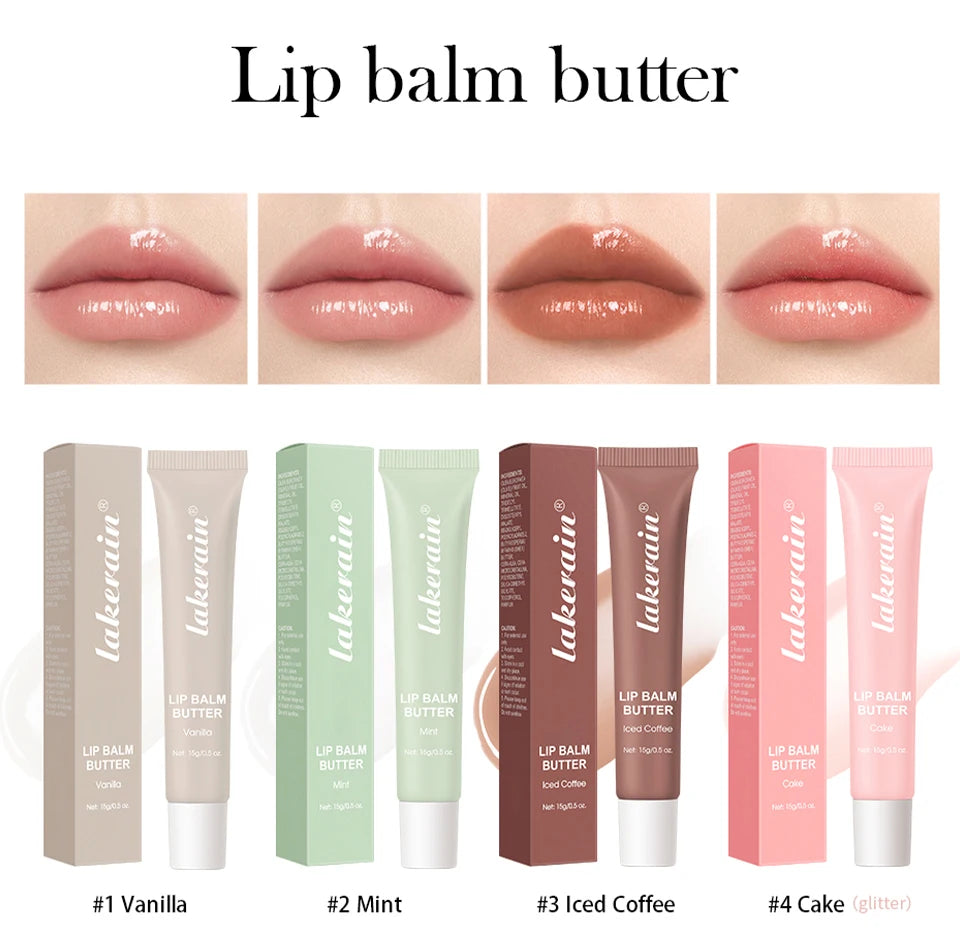 Summer Moisturizing Lip Balm Gloss – Transparent Lip Oil with Vanilla, Mint & Iced Coffee Scents - Roomsium