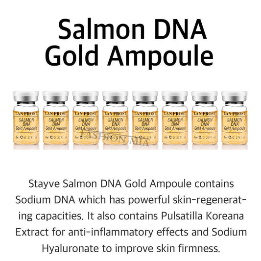 LAN FROST Salmon DNA Gold Ampoule 8ml – Hydrating & Brightening Facial Essence