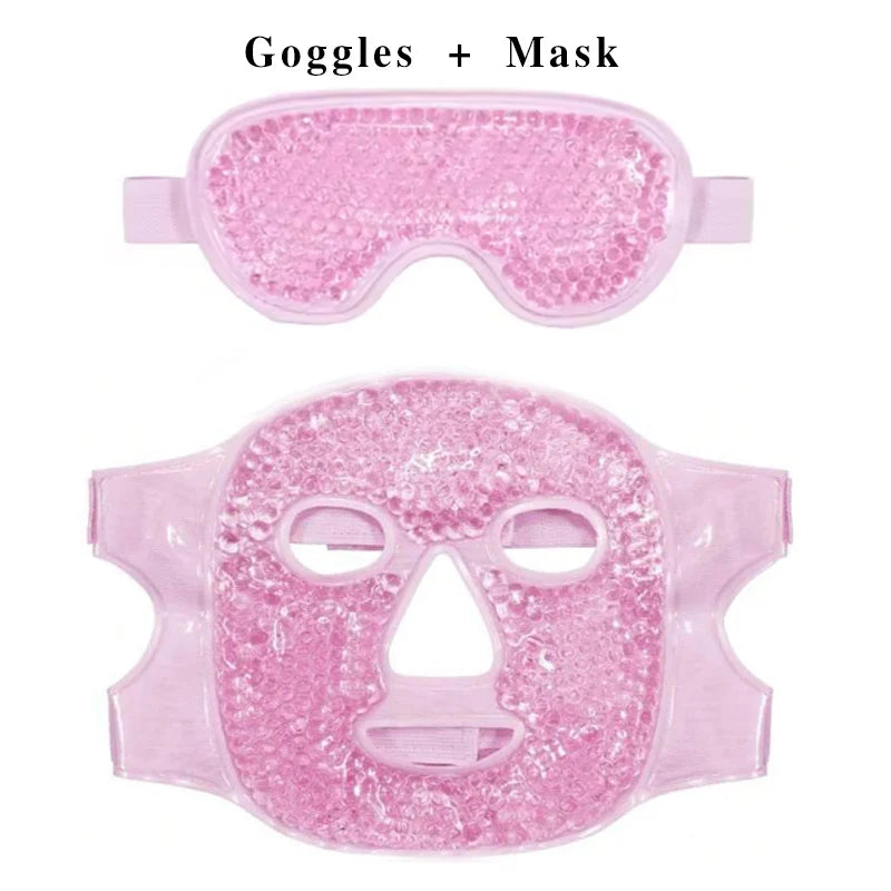 Facial and Eye Mask Ice Pack – Reusable Hot & Cold Gel Bead Mask