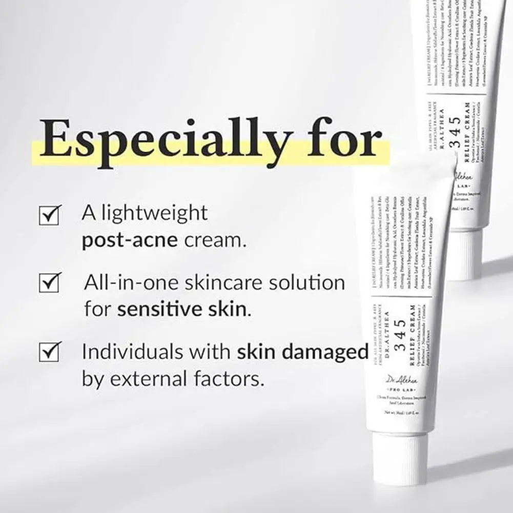 345 Relief Face Cream – Soothing & Hydrating Moisturizer for Oily Skin 50ml - Roomsium