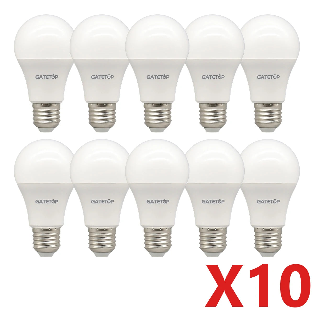 10pcs E27 LED Bulbs A60 G45 3W–24W AC 110V/220V Cold & Warm White Home Light - Roomsium