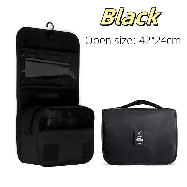 Waterproof Travel Makeup Bag with Hook – Hanging Toiletries Organizer - Roomsium