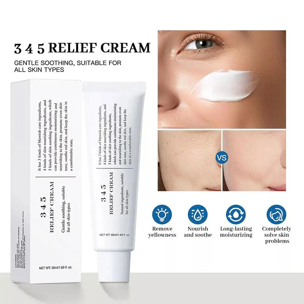 345 Relief Face Cream – Soothing & Hydrating Moisturizer for Oily Skin 50ml - Roomsium