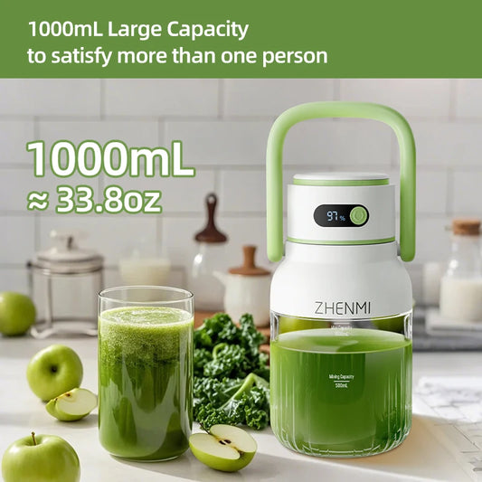 ZHENMI Large-Capacity Portable Juicer / Blender – J15 (33oz / 1L)