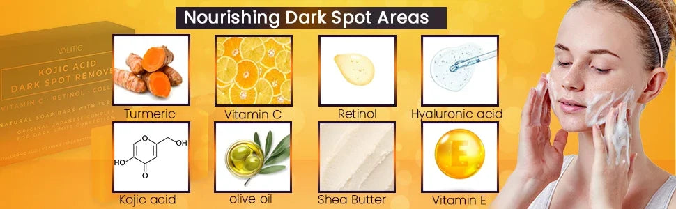 Kojic Acid Brightening Soap – Handmade Dark Spot Cleansing & Moisturizing Facial Soap