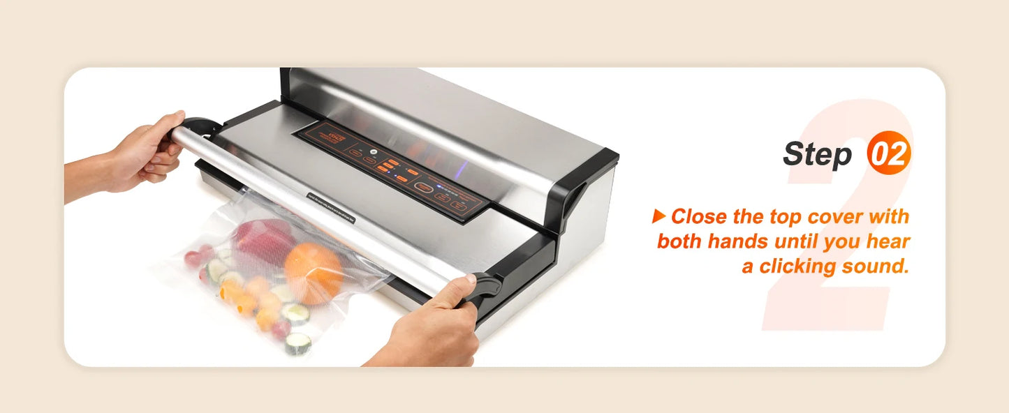 SucceBuy Commercial Vacuum Sealer Machine – Automatic Food Packaging with Cutter & Bag Storage - Roomsium
