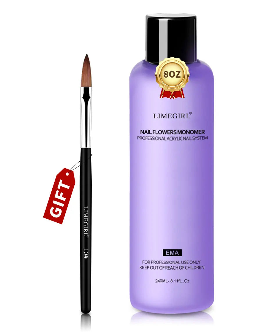 Limegirl Acrylic Liquid Monomer – Professional Nail Art Liquid (40–240ml) - Roomsium