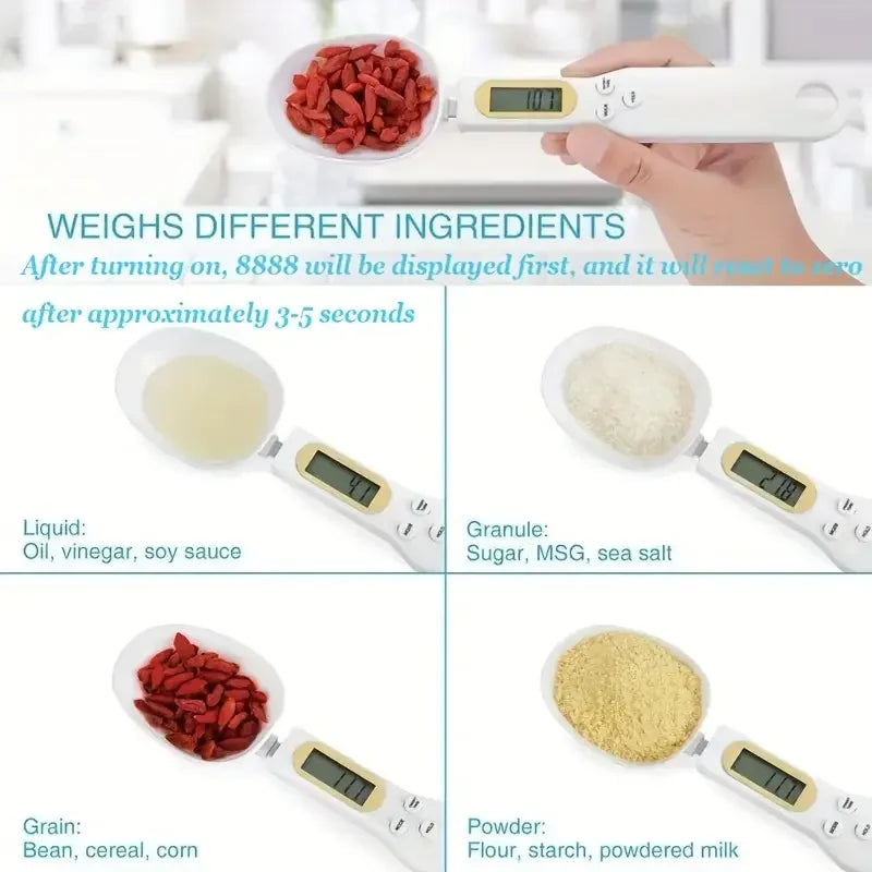 Mini Digital Spoon Scale 0.1–500g – High-Precision LCD Measuring Spoon for Cooking & Baking