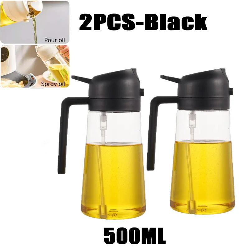 Oil Spray Bottle for Cooking & BBQ – Plastic Olive Oil Sprayer (200 / 300 / 500 ml)
