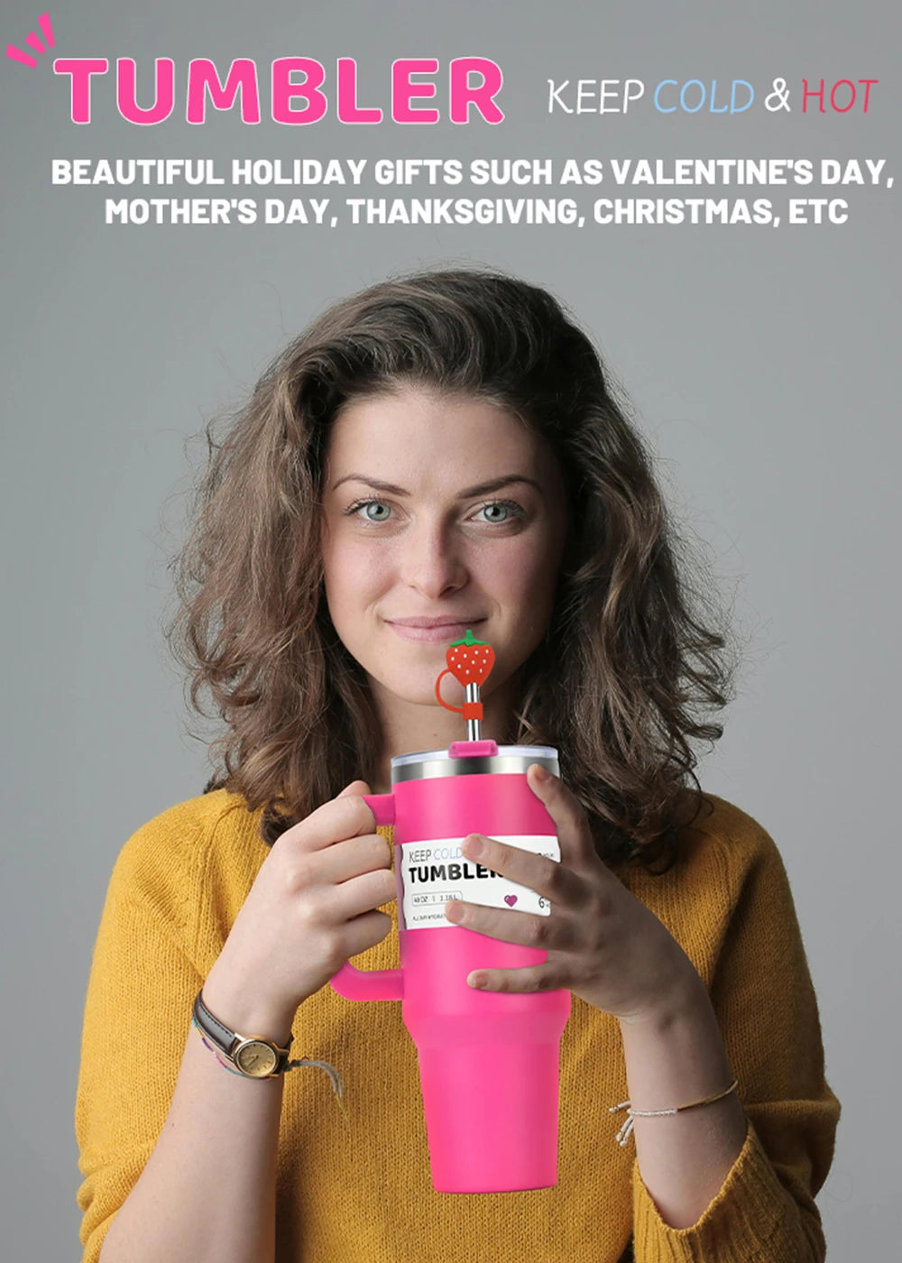 Watersy Stainless Steel Tumbler – 30oz / 40oz Large Capacity Vacuum Thermos Cup - Roomsium