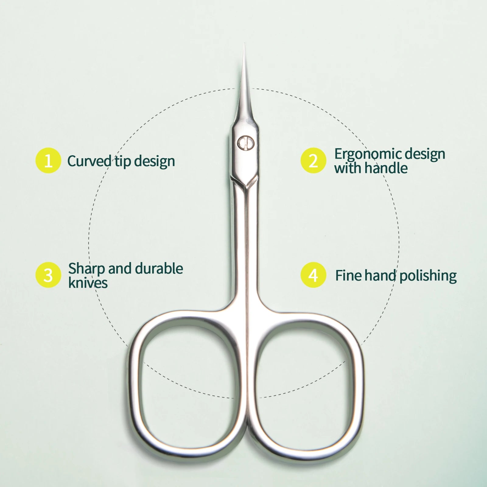 Nailpop Professional Cuticle Scissors – Stainless Steel Precision Cuticle Trimmer - Roomsium