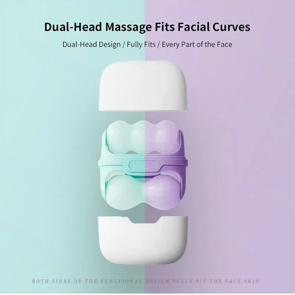 Double-Headed Ice Roller for Face & Scalp – Cooling Facial Massage Tool