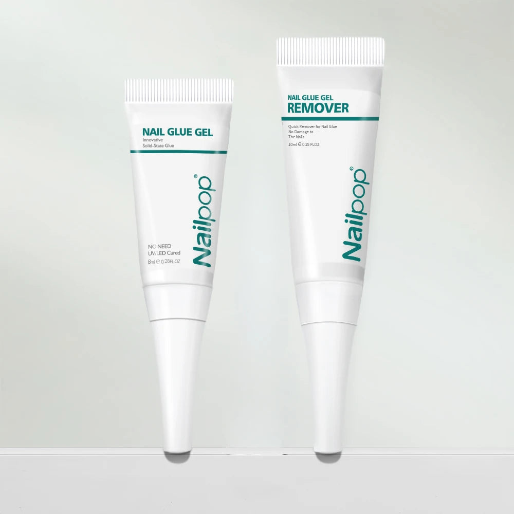 Nailpop Pro Soft Nail Tips Gel Glue 20g – UV/LED Adhesive for Fake Nails & Gel Extensions - Roomsium